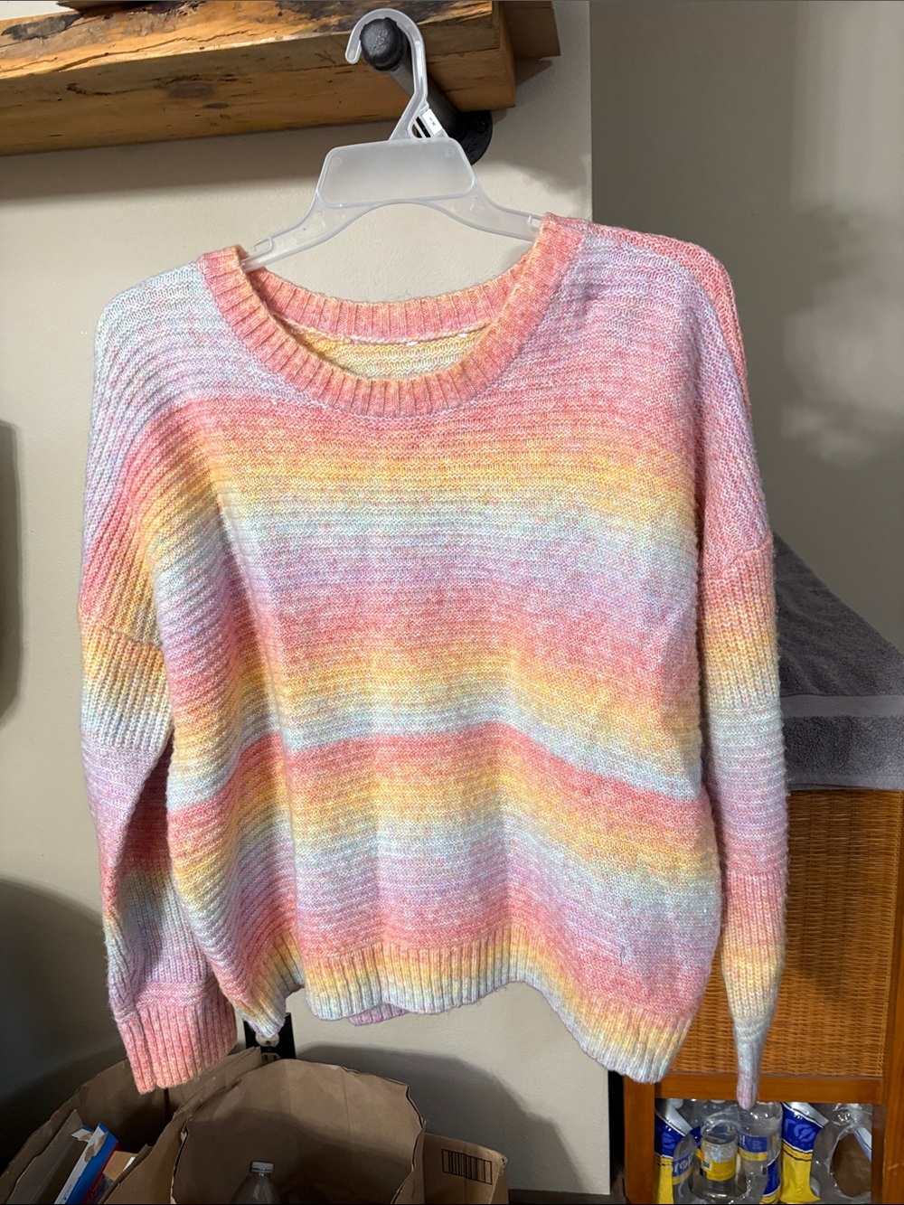 Pastel Striped Crewneck Sweater - Multicolor